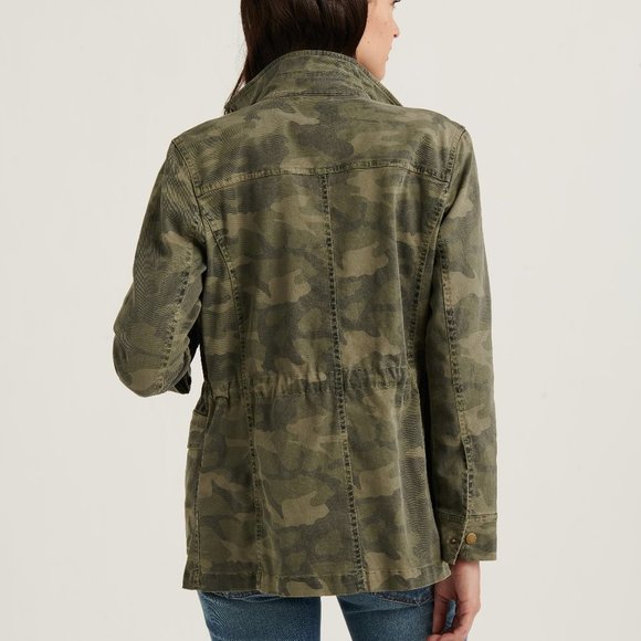 Lucky Brand Camo Printed Utility Jacket - Green Multi - Picture 2 of 6